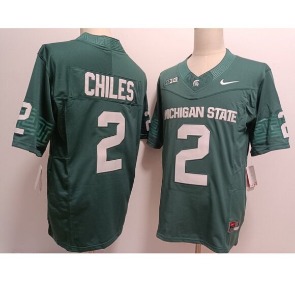 Mens Youths Kids Womens 2 Aidan Chiles Green Stitched Jersey